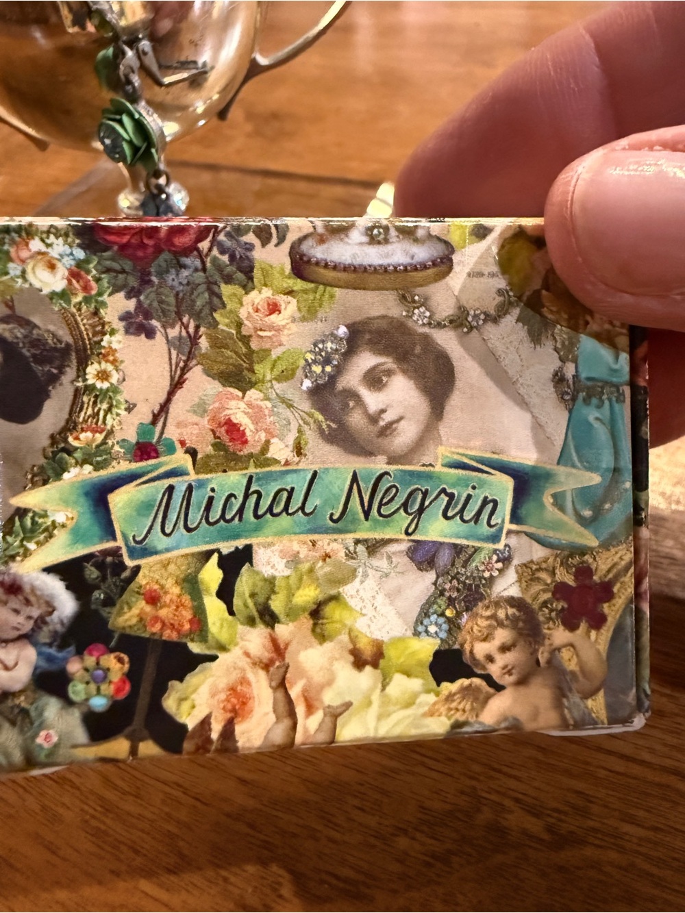 Michal Negrin Green Floral Drop Earrings - Women Jewelry - Picture 3 of 3